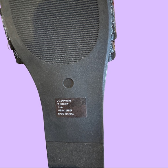 Juicy Couture Black Slide Mules with Rose Gold Heart Buckles - Picture 2 of 2